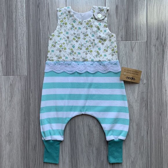 NWT Nooks Design Mixed Media Romper - Picture 3 of 7